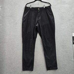 Old Navy Men Pants 33X30 Black Chino Twill Athletic Built-In Flex Button